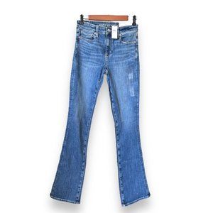 NWT Size 4 AMERICAN EAGLE Hi Rise Skinny Kick Long Stretch Sky Blue Jeans